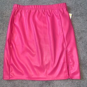 High Wasted pleather skirt